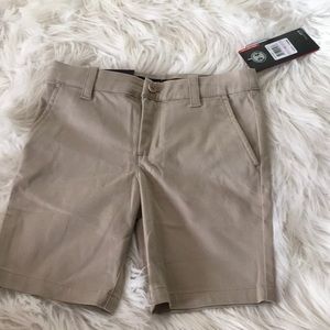 BNWT Girls Under Armour Khaki Golf Shorts